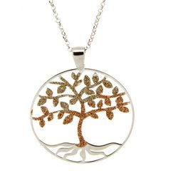 Collana argento 925 Albero della vita glitterato